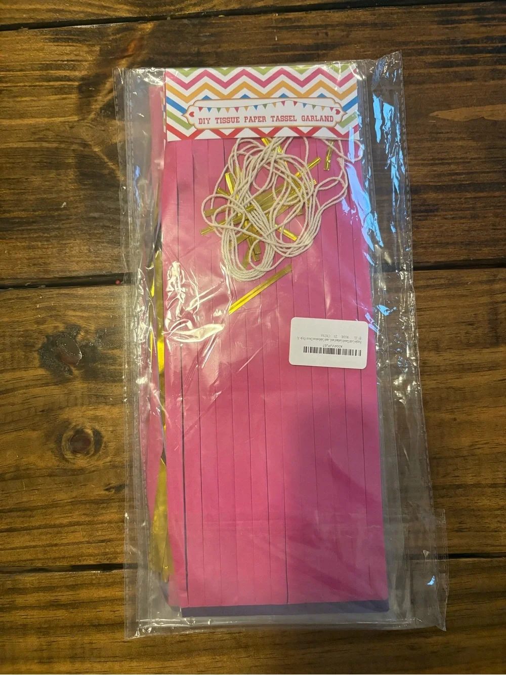 DIY Tissue Paper Tassel Garland